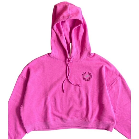 Victoria's Secret PINK Hoodie Cropped Script Logo Soft & Comfy XXL - Picture 2 of 5